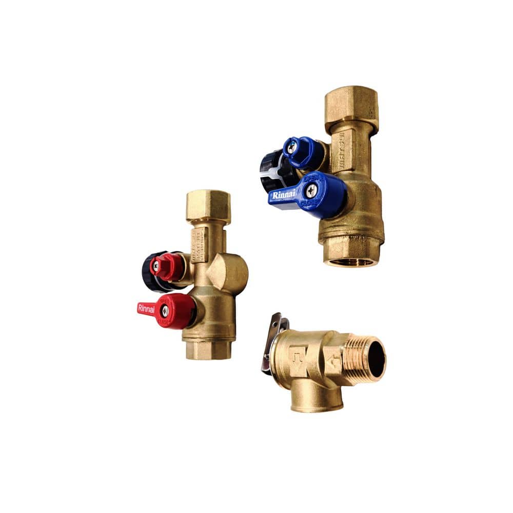 Rinnai Threaded Plumbing installation Valve Kit (2)
