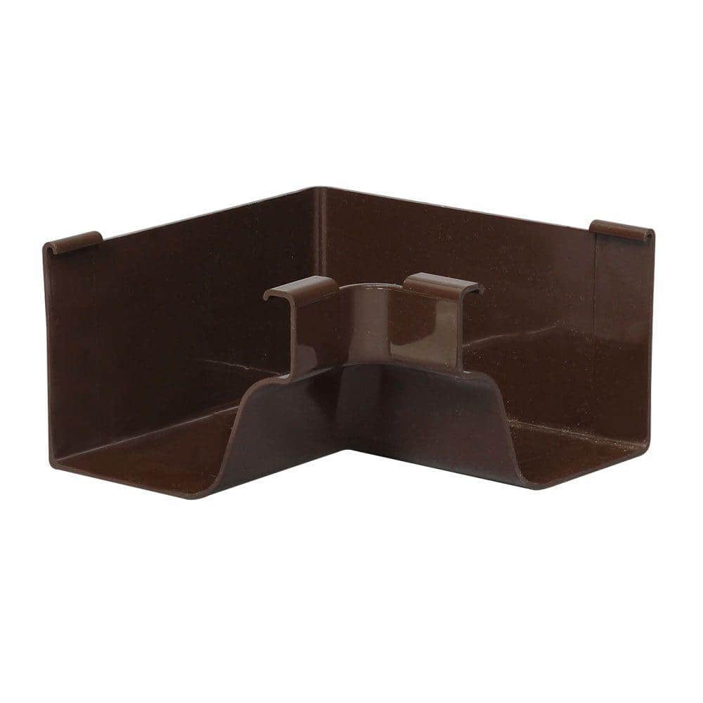 Amerimax Home Products 5 in. Brown Vinyl K-Style Inside Gutter Miter