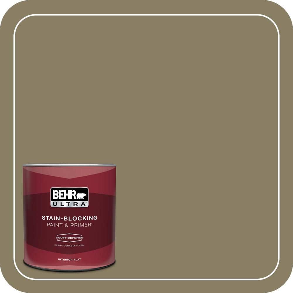 BEHR ULTRA 1 qt. #N340-6 Sorrel Leaf Extra Durable Flat Interior Paint & Primer (1)