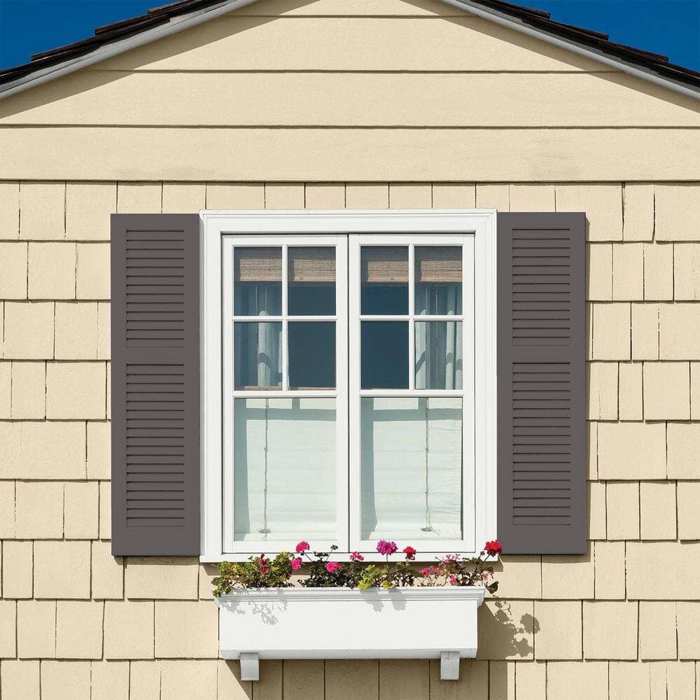 Glidden Premium 1 gal. PPG1004-6 Phantom Hue Satin Exterior Latex Paint (4)