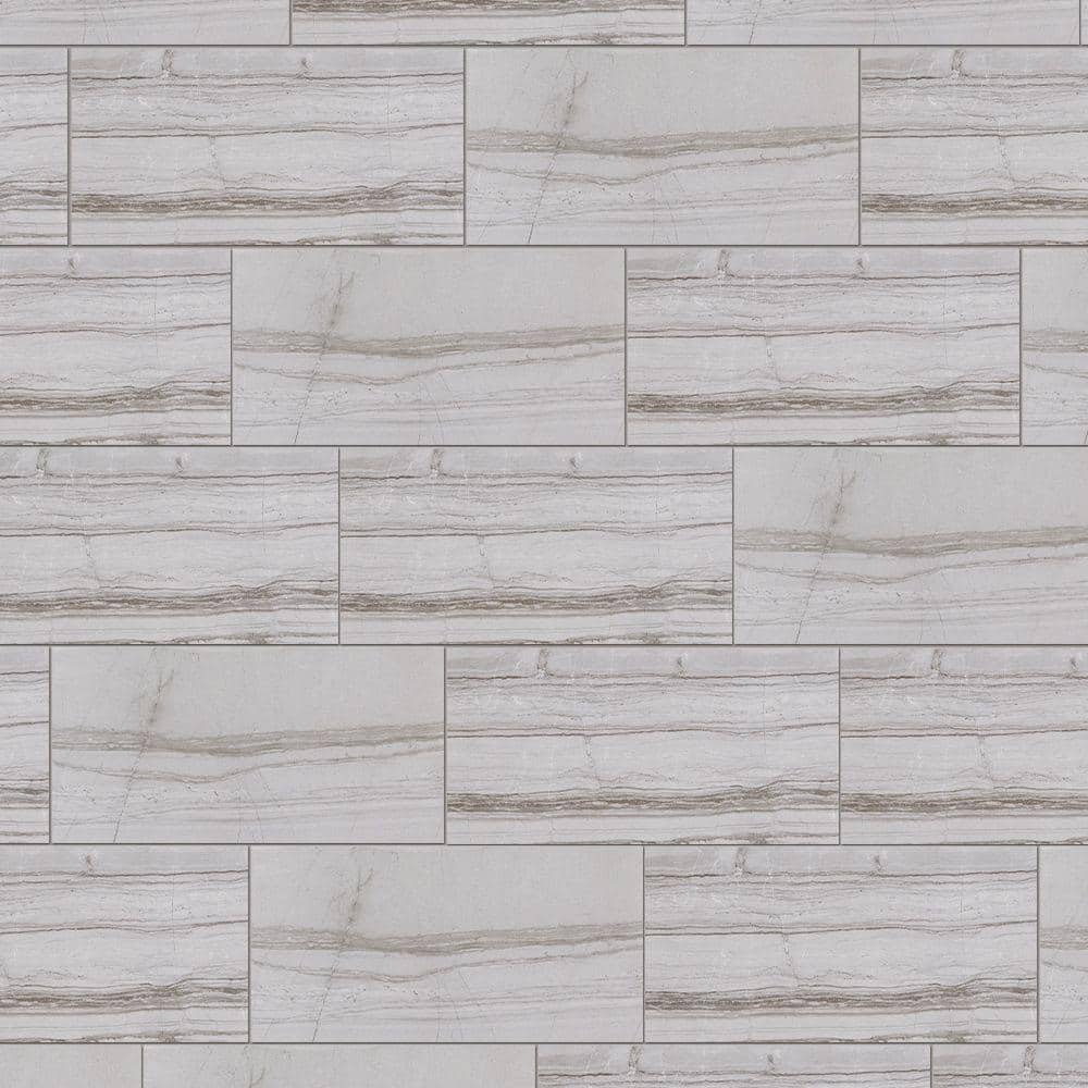 Marazzi VitaElegante Grigio 12 in. x 24 in. Porcelain Floor and Wall Tile (15.6 sq. ft. / case)