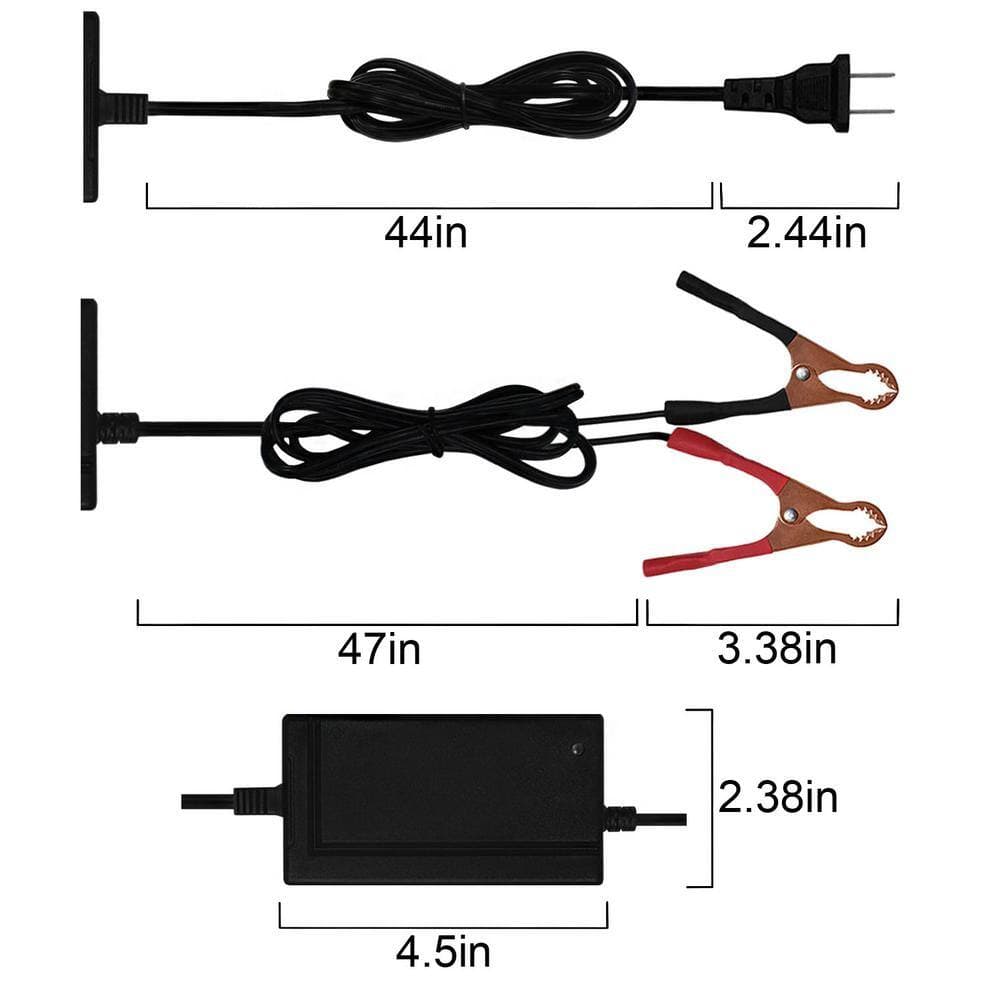 MIGHTY MAX BATTERY 12-Volt 4 AMP BATTERY CHARGER MAINTAINER for ATV/RV BATTERIES (3)