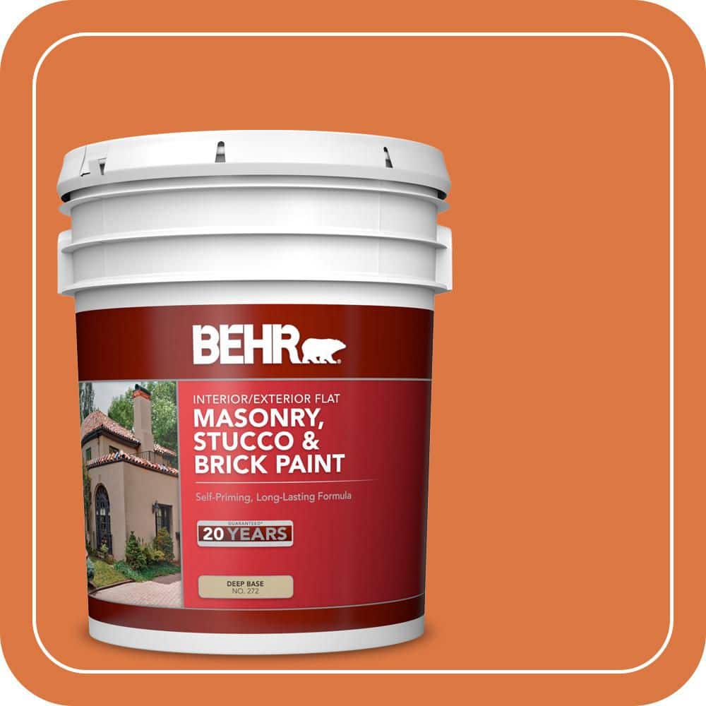 BEHR 5 gal. #P210-7 Japanese Koi Flat Interior/Exterior Masonry, Stucco and Brick Paint