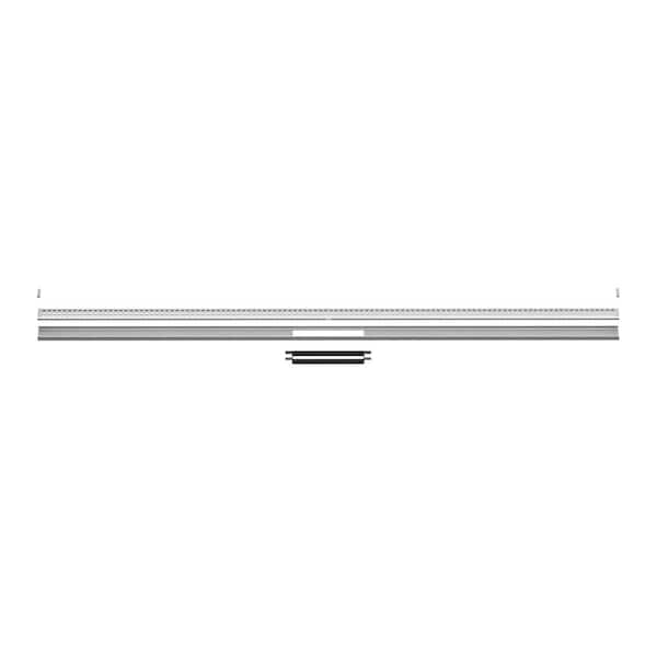 Schluter Kerdi-Line-Vario Brushed Stainless Steel 48 in. Square Grate and Channel Line Drain Floor Installation Kit for Accessory
