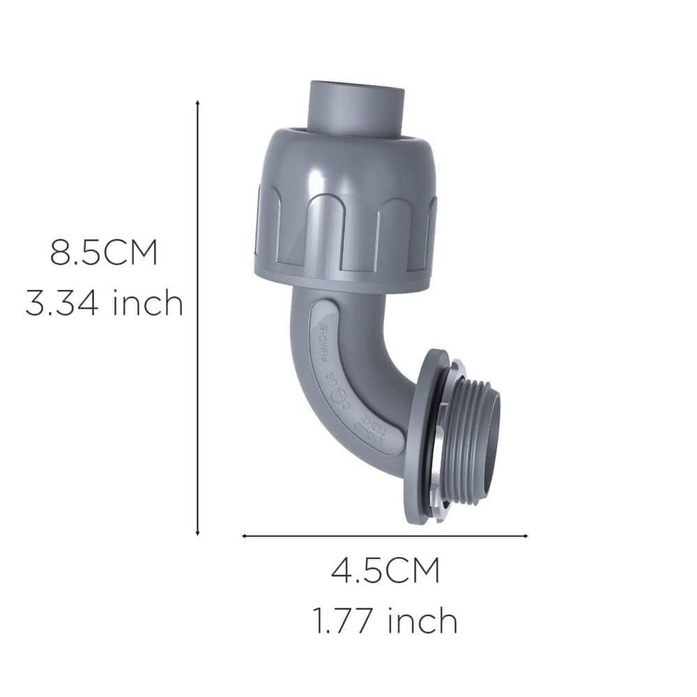 Ahfiwaso 1/2 in. NPT Nonmetallic Liquid Tight Elbow Conduit 90° Connectors for PVC 30-Pack (3)