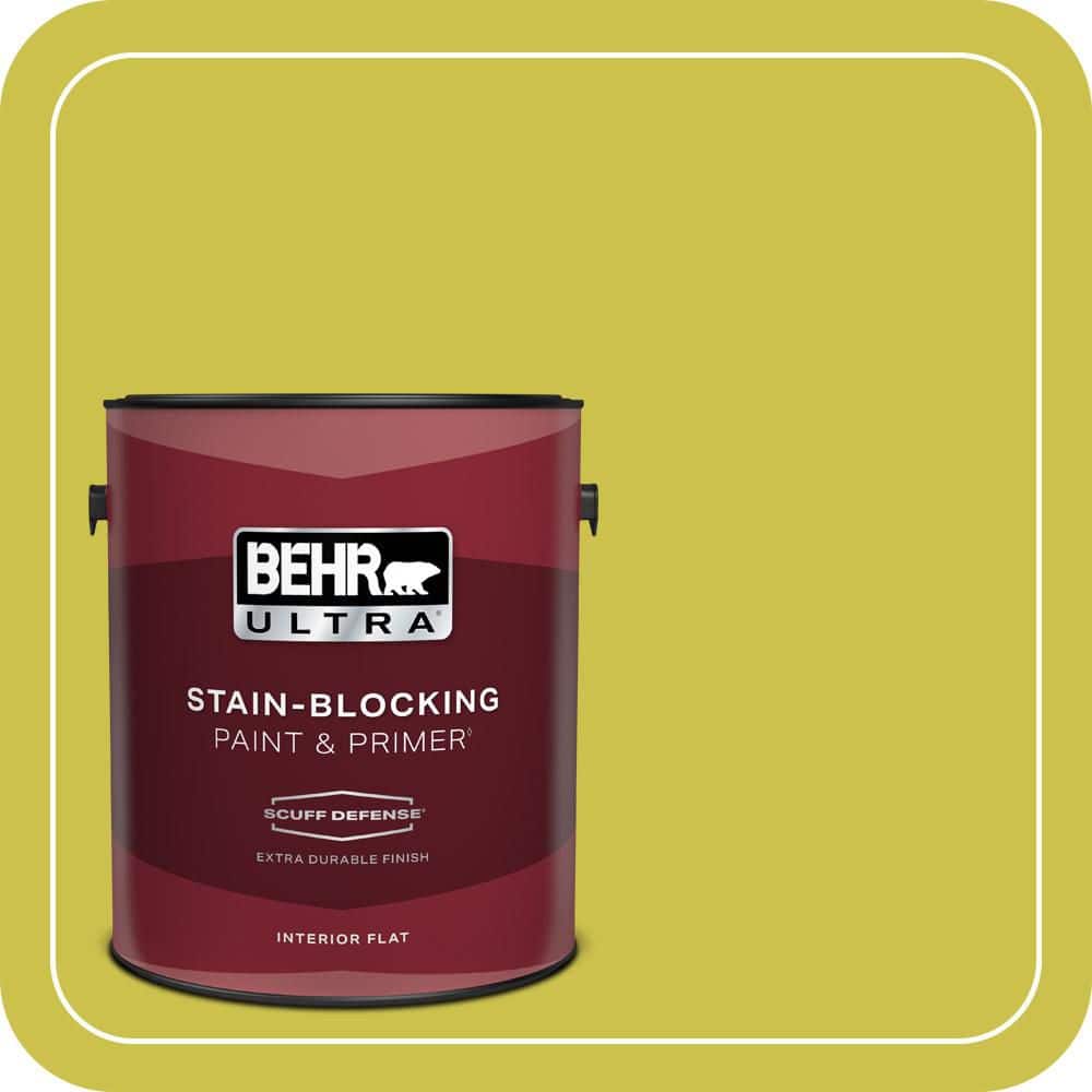 BEHR ULTRA 1 Gal. #P340-5A Cilantro Lime Extra Durable Flat Interior Paint and Primer