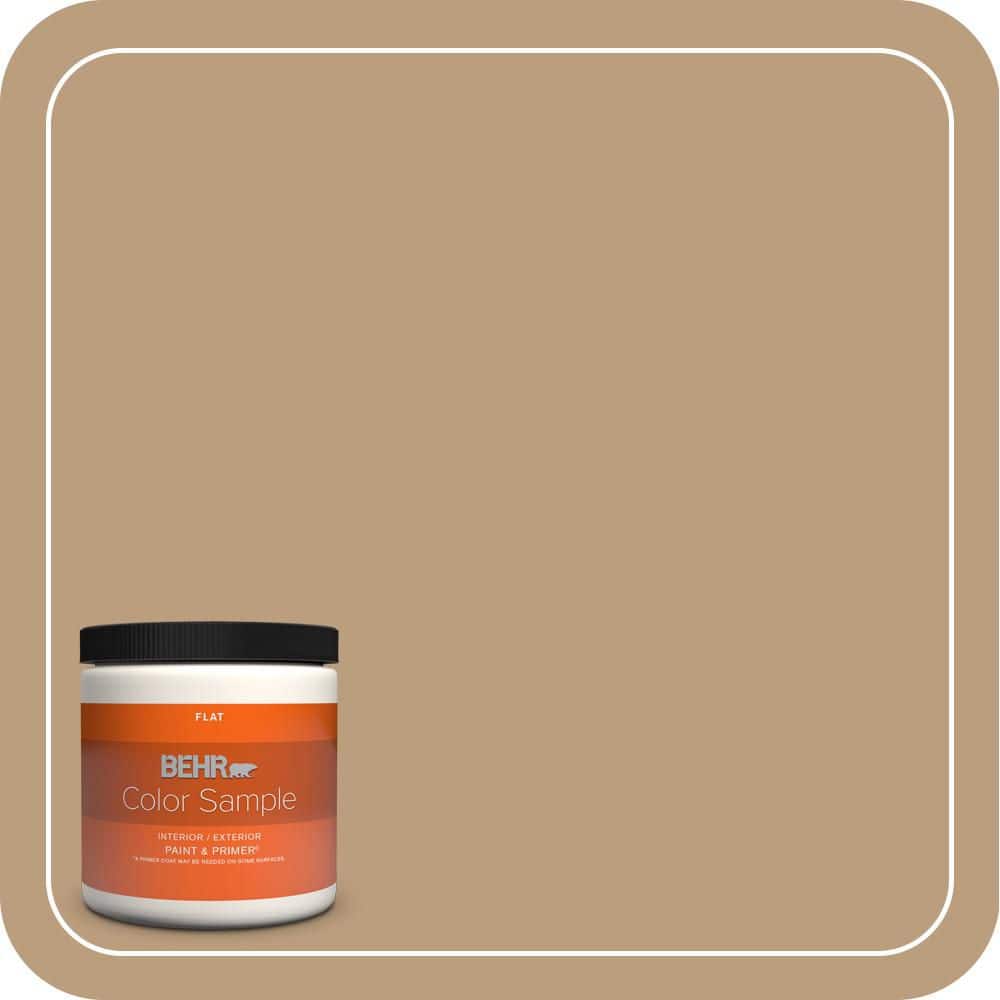 BEHR PREMIUM PLUS 8 oz. #PPH-11 Cardboard Color Flat Interior/Exterior Paint & Primer Color Sample