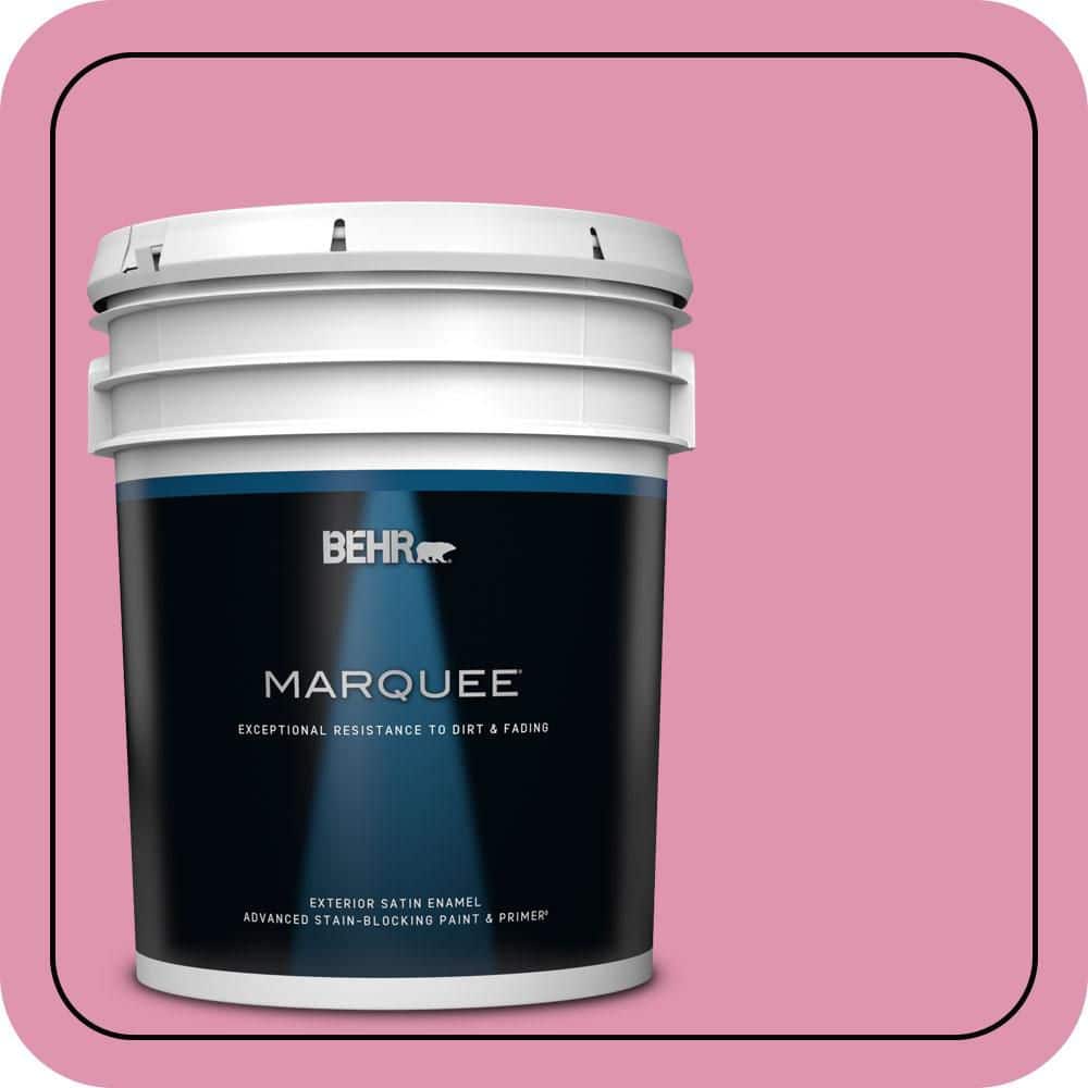 BEHR MARQUEE 5 gal. #P130-4 Its a Girl Satin Enamel Exterior Paint & Primer