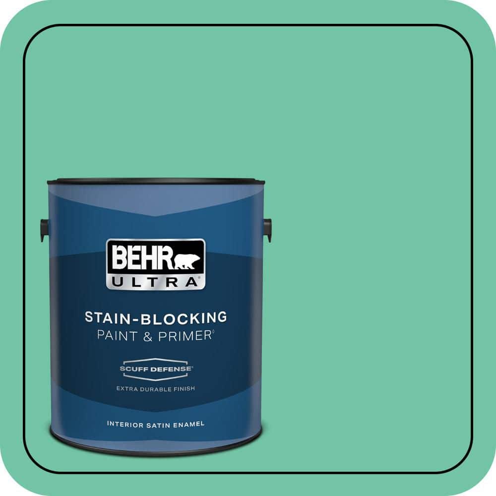BEHR ULTRA 1 gal. #P420-4A Gem Silica Extra Durable Satin Enamel Interior Paint & Primer