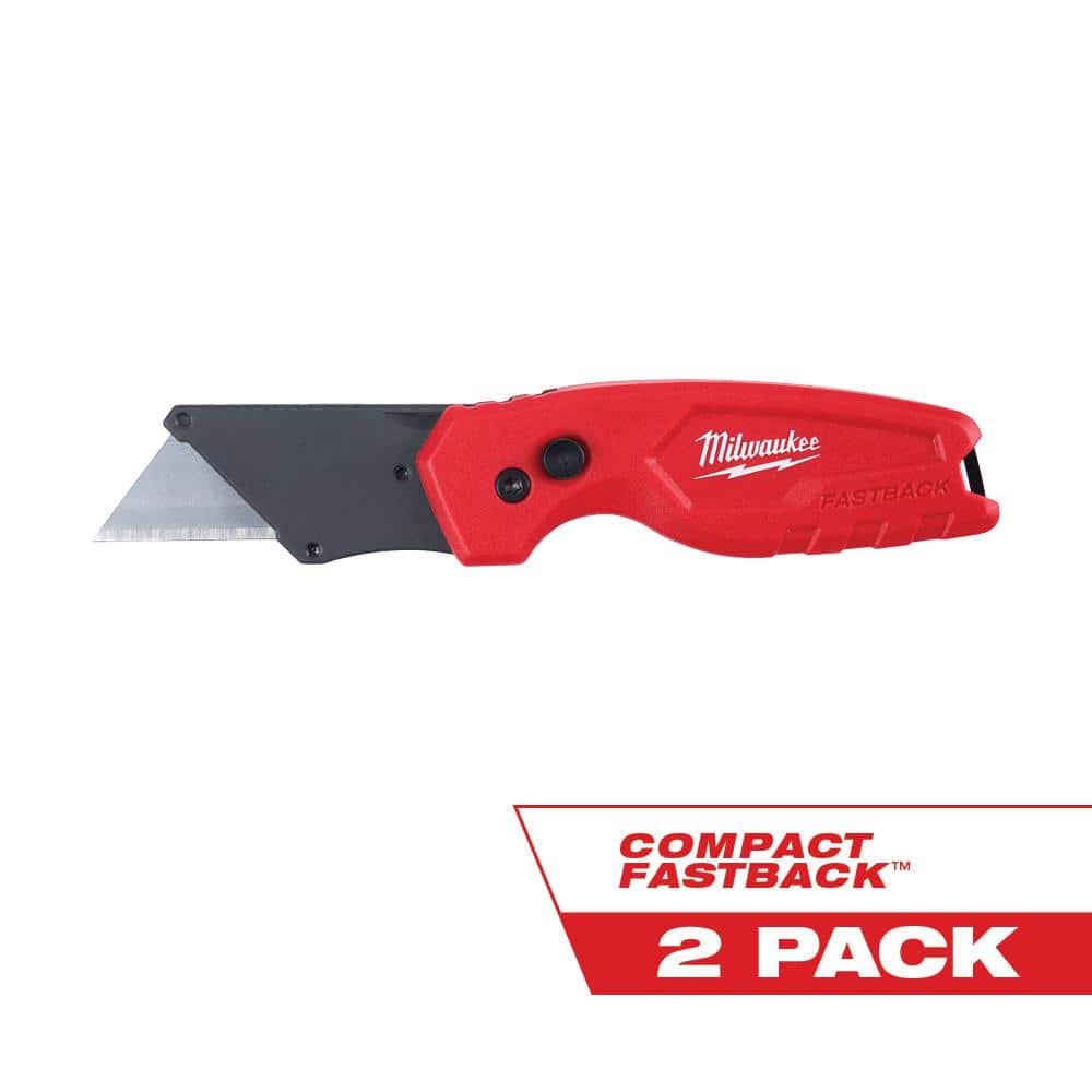Milwaukee FASTBACK Compact Folding Utility Knife with General Purpose Blade