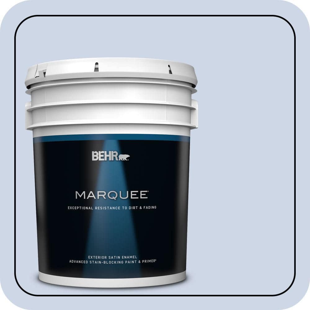BEHR MARQUEE 5 gal. #590A-2 Monet Lily Satin Enamel Exterior Paint & Primer