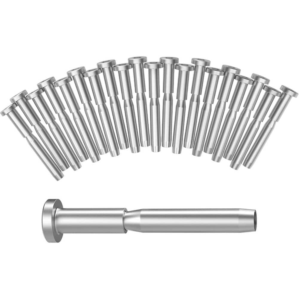 KIWDZFU 1.1 in. H x 4.72 in W Silver Invisible Receiver T316 Marine Grade Stainless Steel Stair Railing Kit (1)