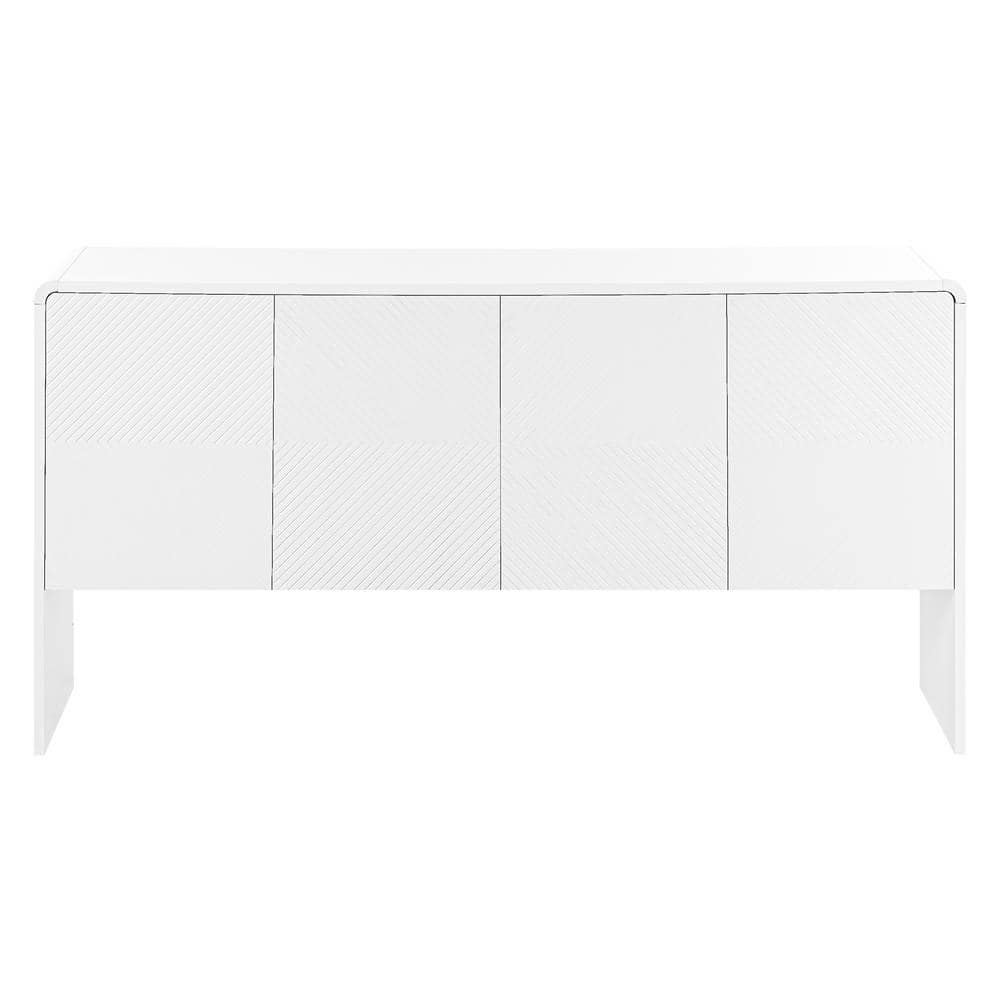 Unbranded 60 in. W 15.7 in. D 30 in. H Linen Cabinet with 4-Doors (1)