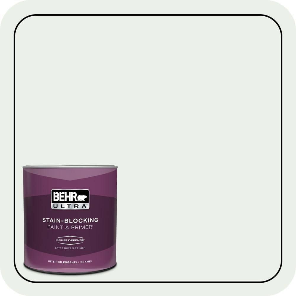BEHR ULTRA 1 qt. #470E-1 Breakwater White Extra Durable Eggshell Enamel Interior Paint & Primer