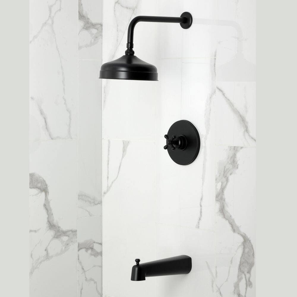 Kingston Brass Metropolitan 1-Handle 1-Spray Tub and Shower Faucet 1.8 GPM in Matte Black (2)