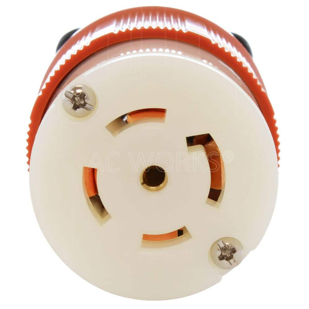 AC WORKS NEMA L22-30R 30A 3-Phase Y 277/480V 5-Prong Locking Female Connector with UL, C-UL Approval (3)
