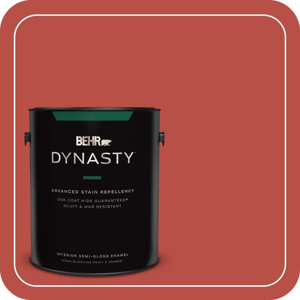 BEHR DYNASTY 1 gal. #T14-20 Amaryllis Semi-Gloss Enamel Interior Stain-Blocking Paint & Primer