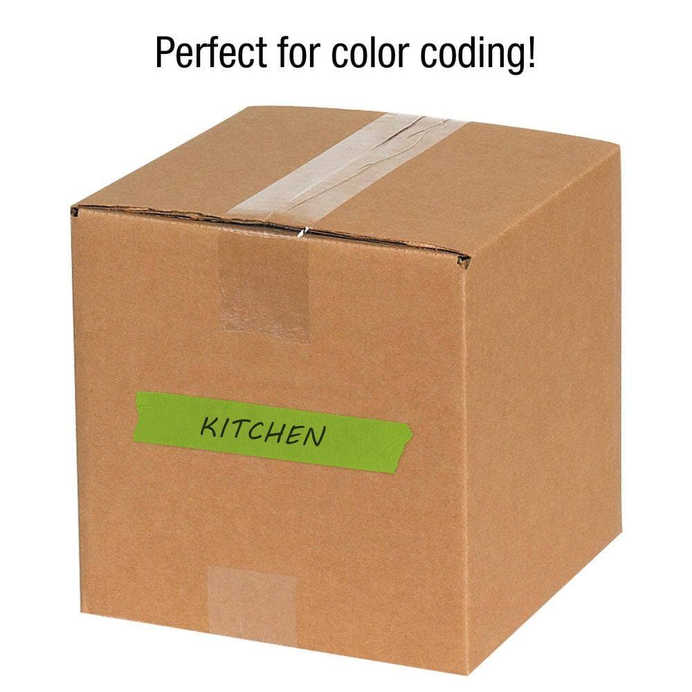 TAPE LOGIC 1 in. x 180 ft. Light Green Masking Tape 12-Pack (2)