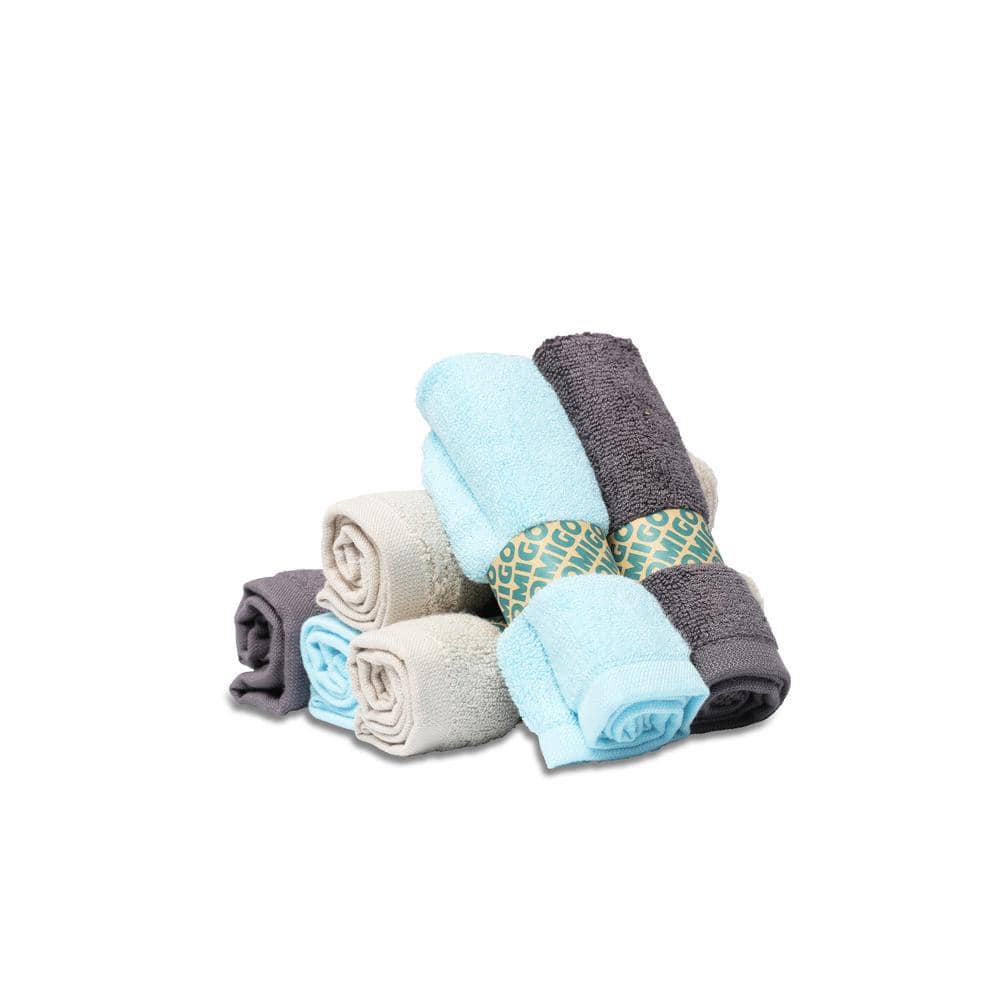 Brondell Omigo Reusable Bidet Dry Towels in Multicolor Handheld Bidet Attachment with 6 Towels Included (2)
