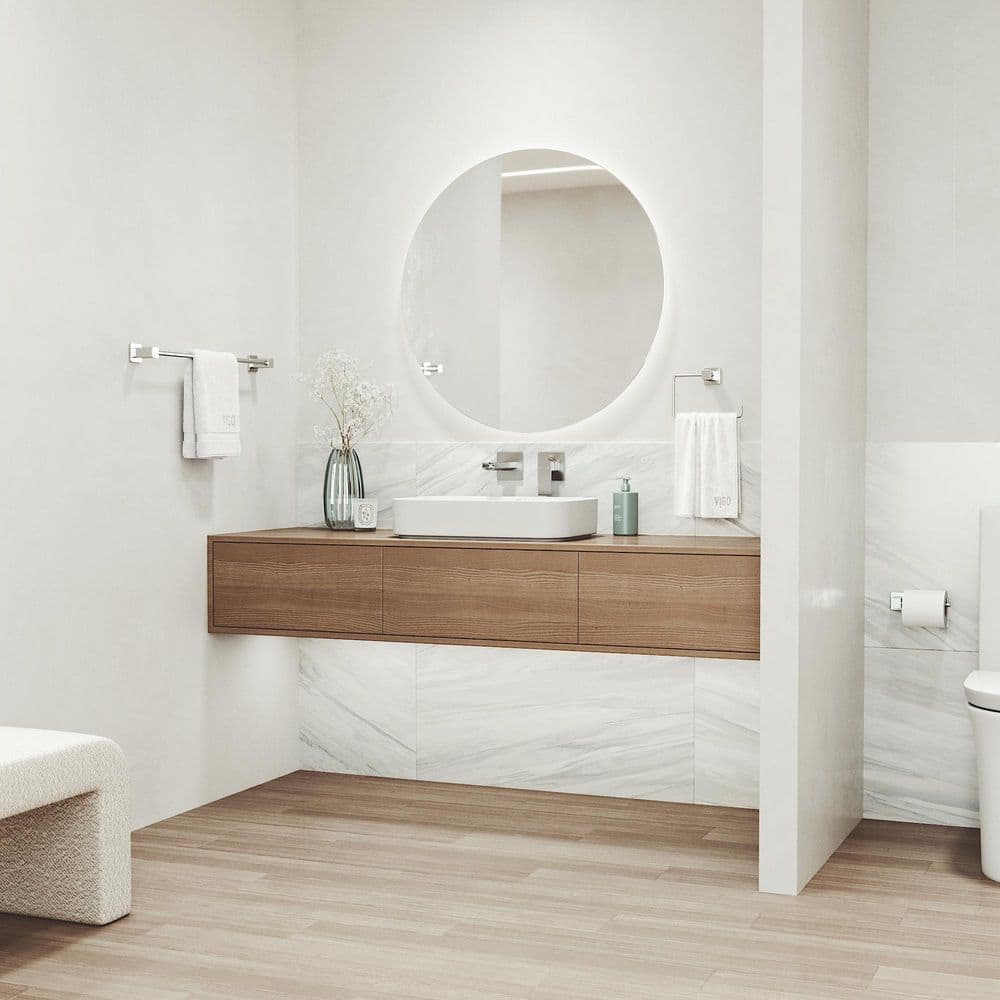 VIGO Meridian Bath Hardware Set with Towel Bar, Toilet Paper Holder, Hand Towel Holder (3)