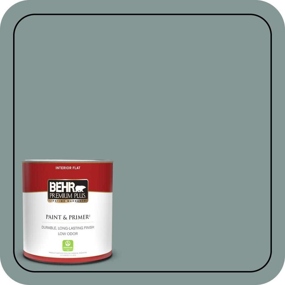 BEHR PREMIUM PLUS 1 qt. #T18-15 In The Moment Flat Low Odor Interior Paint & Primer