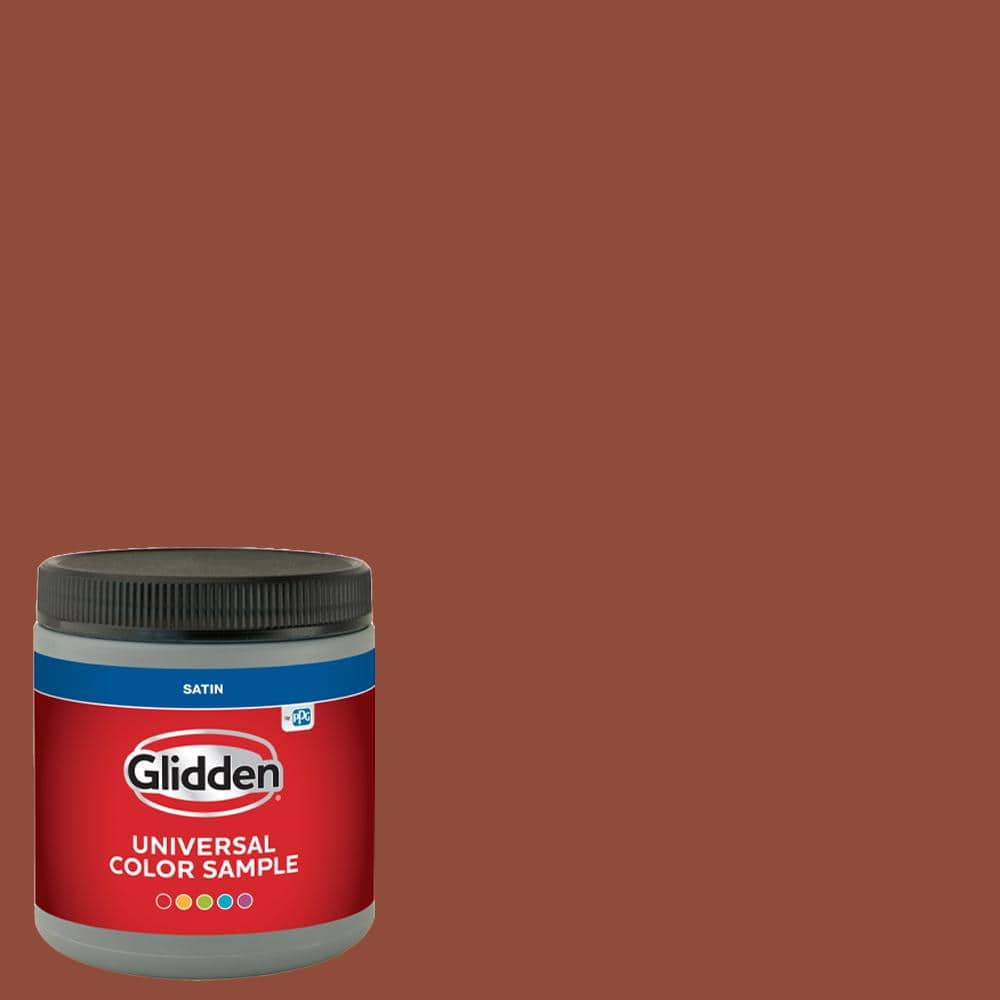 Glidden 8 oz. PPG1067-7 Burled Redwood Satin Interior Paint Sample (1)