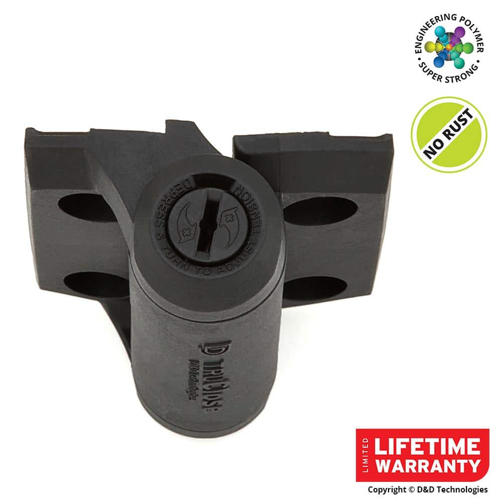Tru-Close (2-Pack) D&D 2-7/8 in. x 3-3/4 in. Black Self-Closing Metal Gate Hinge (4)