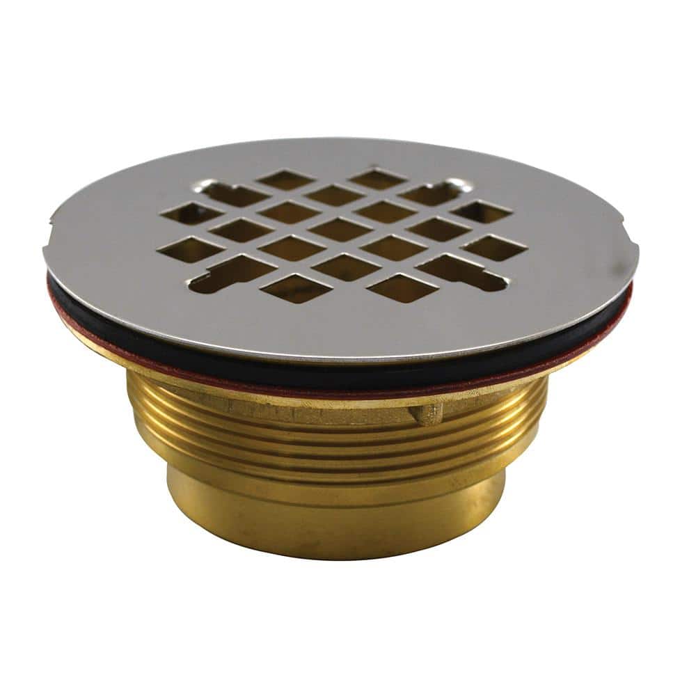 JONES STEPHENS 2 in. IPS Shower Stall Drain with 4-1/4 in. O.D. Stainless Steel Strainer (1)