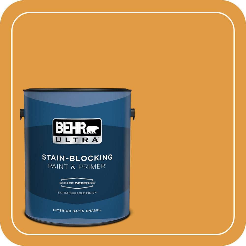 BEHR ULTRA 1 gal. #T18-05 Life Is Good Extra Durable Satin Enamel Interior Paint & Primer