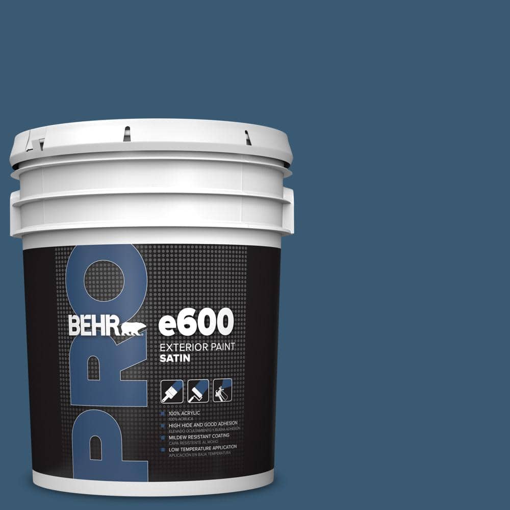 BEHR PRO 5 gal. #M500-6 Express Blue Satin Exterior Paint
