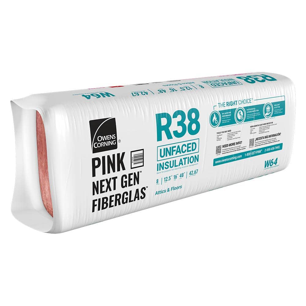 Owens Corning R-38 Unfaced Fiberglass Insulation Batt 16 in. x 48 in. (4)