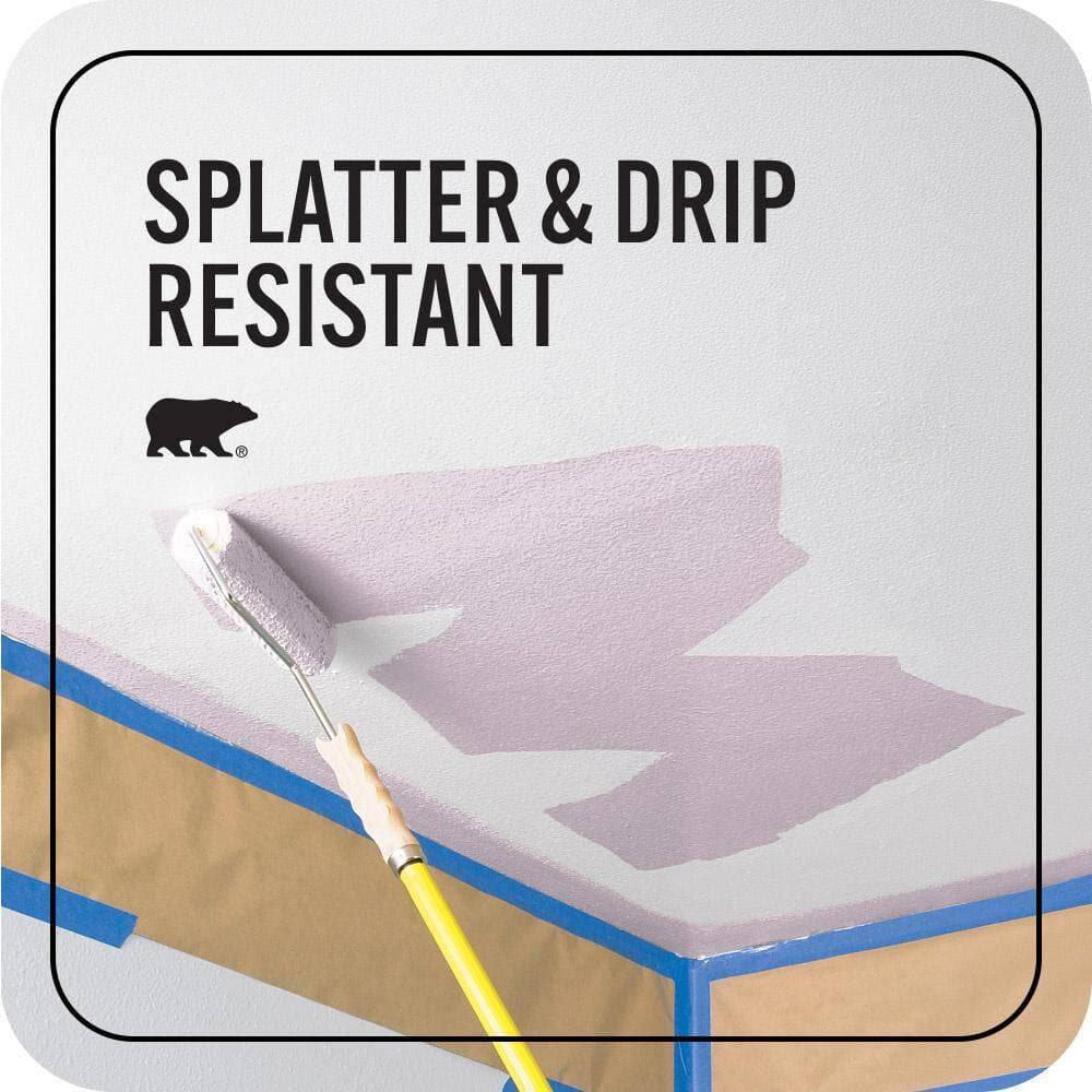 BEHR PREMIUM PLUS 5 gal. #S110-2 Orchid Haze Ceiling Flat Interior Paint & Primer (4)