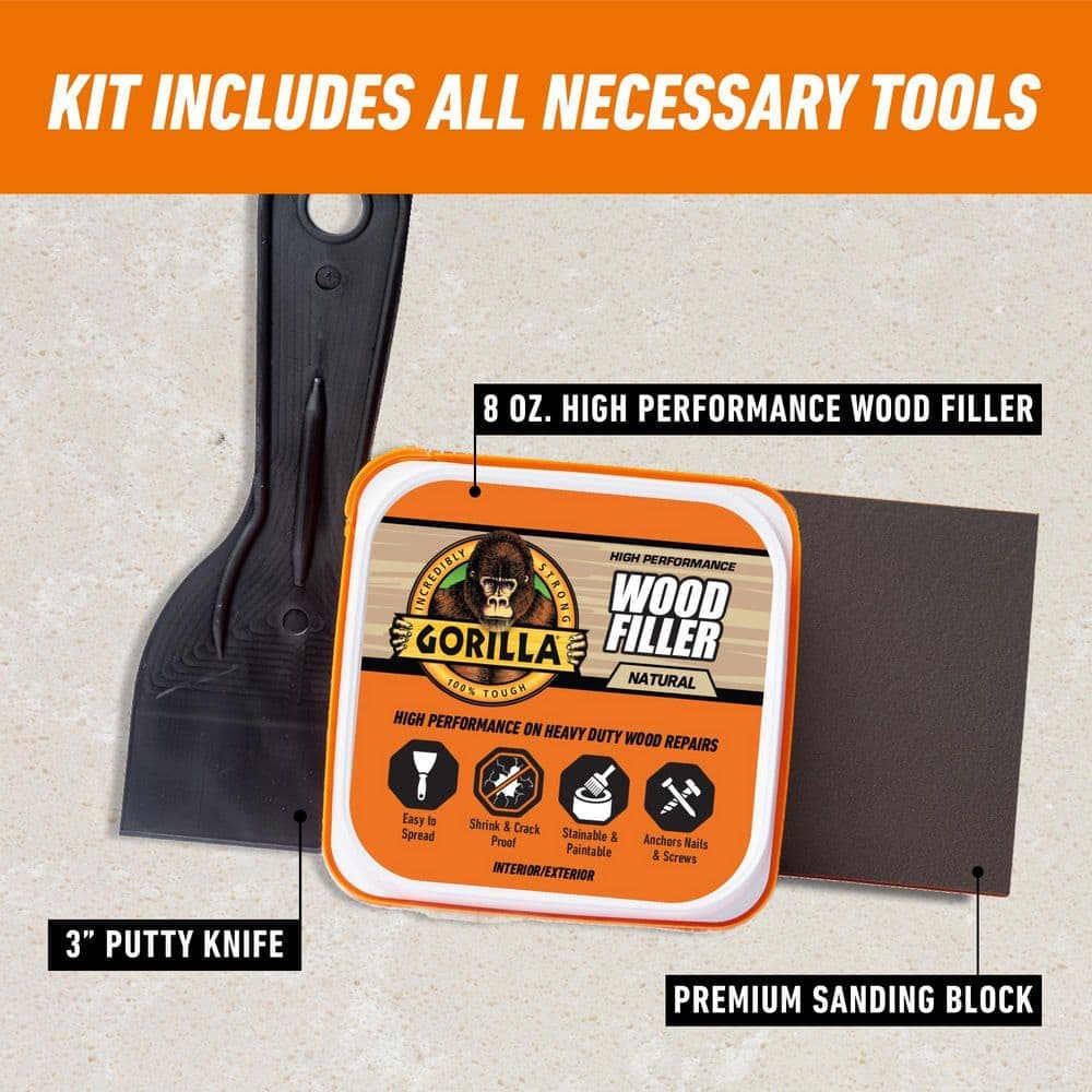Gorilla All Purpose Wood Filler Wood Repair Kit (2-Pack) (3)