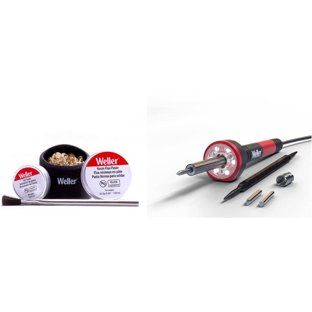 Weller 30-Watt/120-Volt Corded Soldering Iron Kit with LED Halo Ring and Universal Accessory Kit
