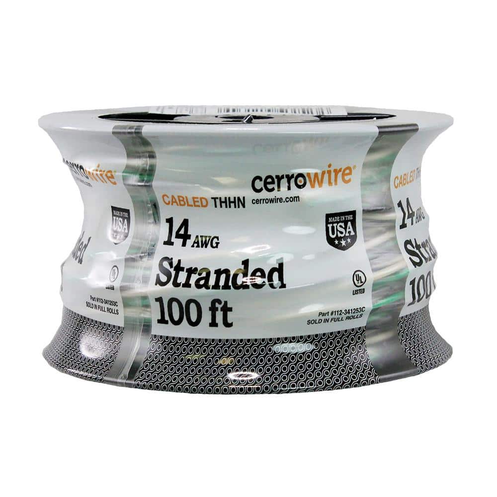 Cerrowire 14/3 Black /White /Green Stranded Copper THHN Wire (3)