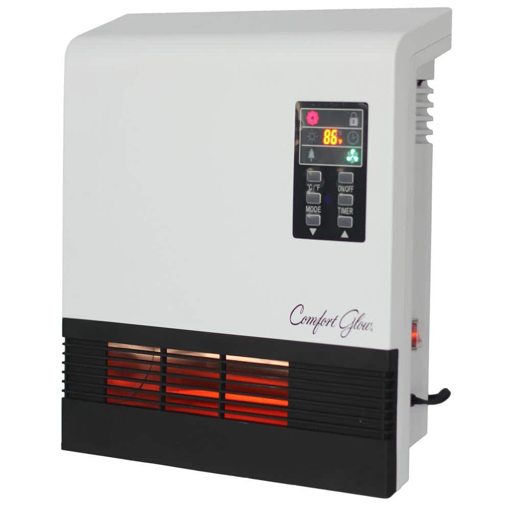 Comfort Glow 1500-Watt Infrared Quartz Wall Mount Electric Space Heater with Remote Control (2)