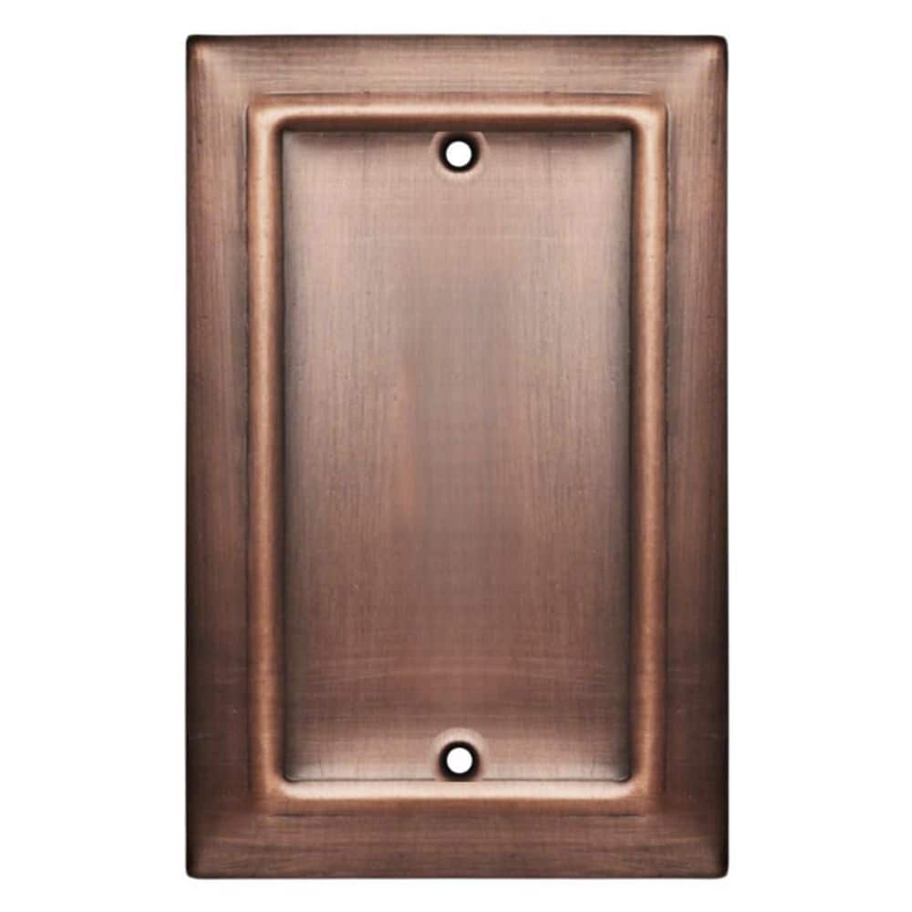 Monarch Abode Architectural 1-Gang Antique Copper Blank/No Device Metal Wall Plate (2-Pack) (2)