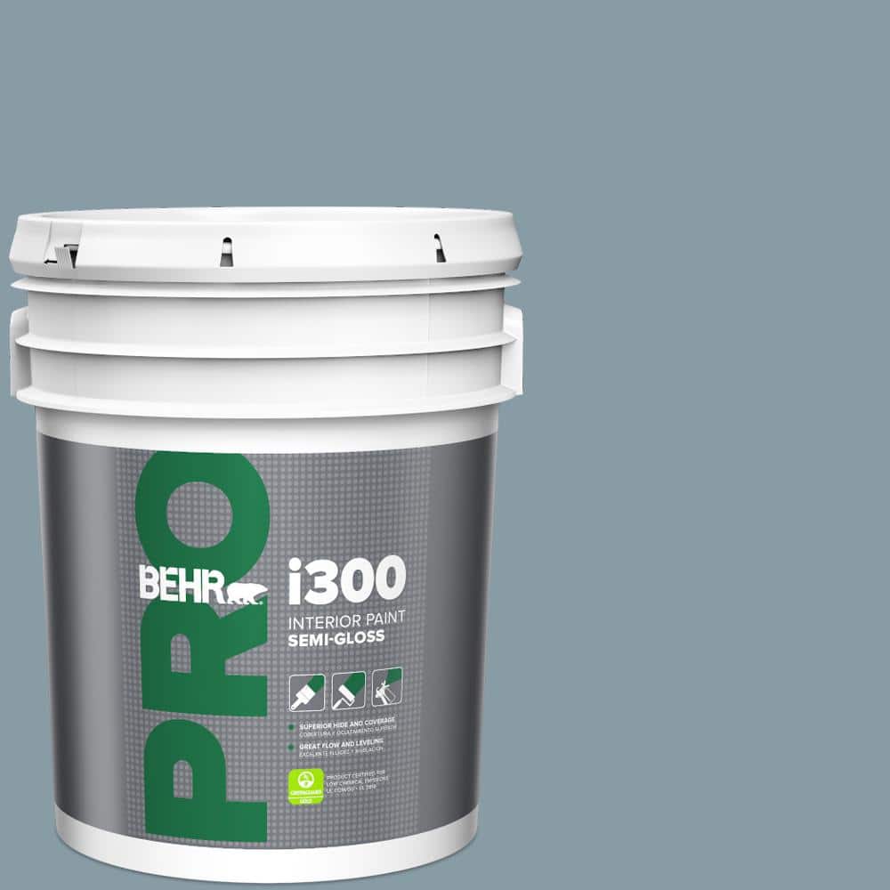 BEHR PRO 5 gal. #MQ5-27 Rainy Season Semi-Gloss Interior Paint
