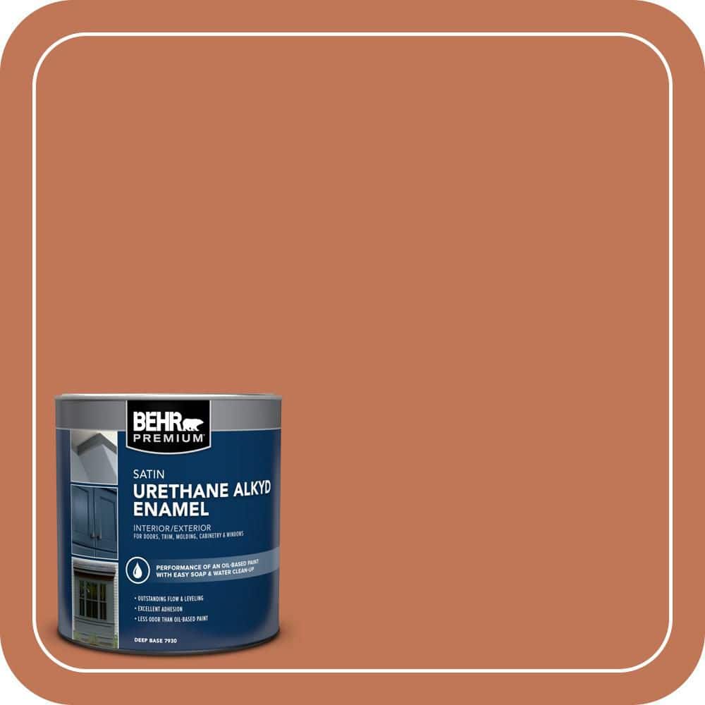BEHR PREMIUM 1 qt. #PPU3-01 Moroccan Sky Satin Enamel Urethane Alkyd Interior/Exterior Paint