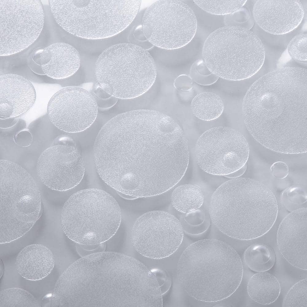 Bath Bliss 14.4 in. W x 29.4 in. L Recycled PVC Non Slip Textured Bath Mat in Clear (2)