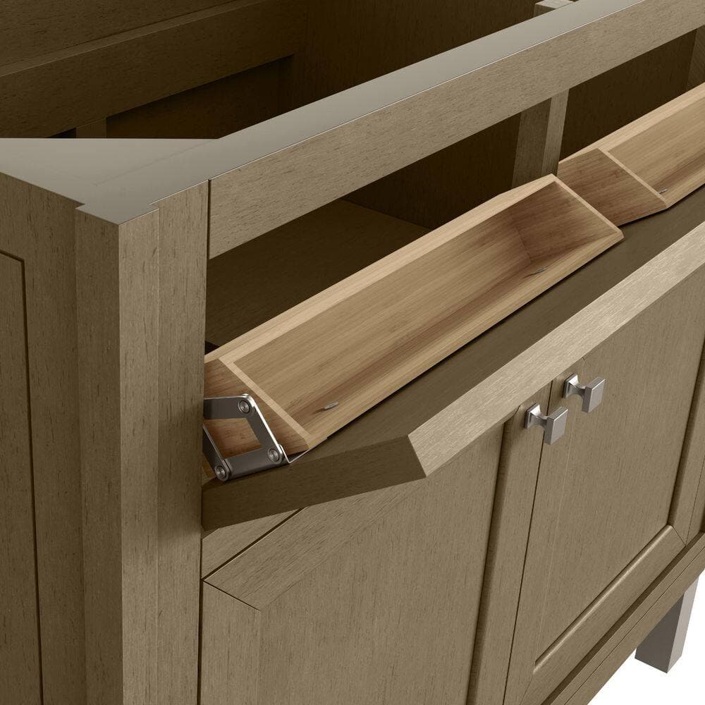 James Martin Vanities Chicago 35.9 in. W x 23.3 in. D x 32.6 in. H Single Bath Vanity Cabinet Without Top in Walnut Whisper (2)