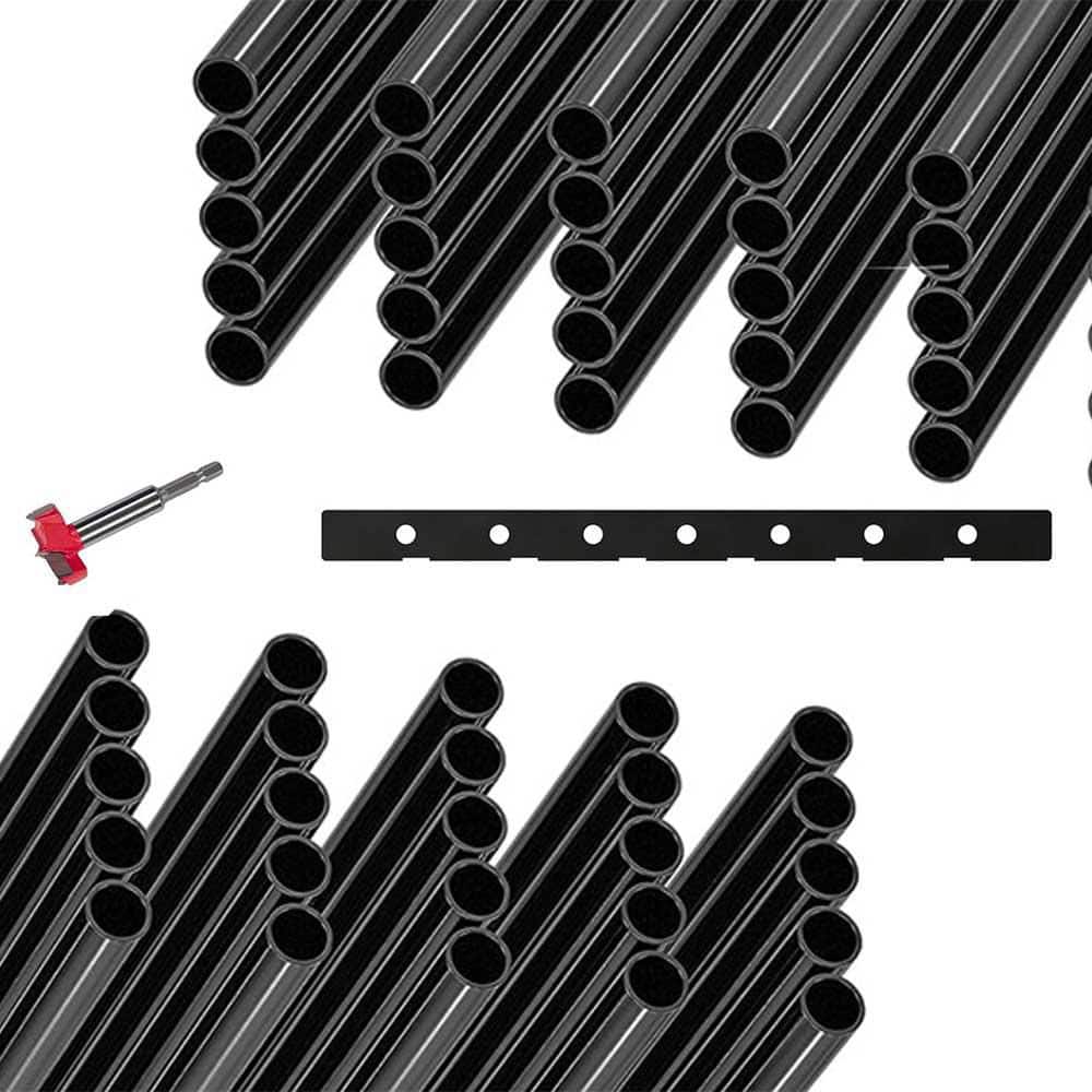 Afoxsos 26 Aluminum Hollow Round Deck Balusters with Drill Bit and Ruler for Railing or Staircase 25-Pack 0.75" W (1)