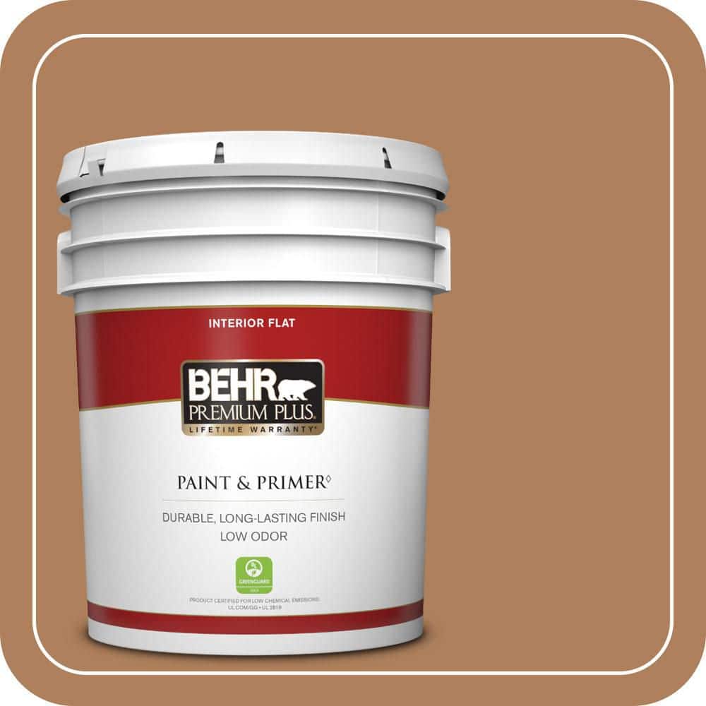 BEHR PREMIUM PLUS 5 gal. #T14-12 Coronation Flat Low Odor Interior Paint & Primer