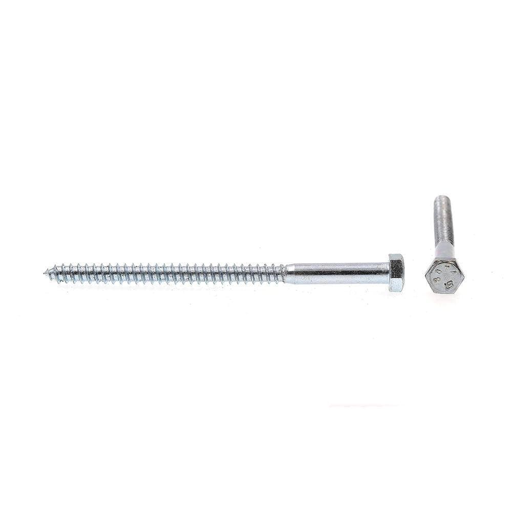 Prime-Line 5/16 in. x 5 in. A307 Grade A Zinc Plated Steel Hex Lag Screws (50-Pack) (2)