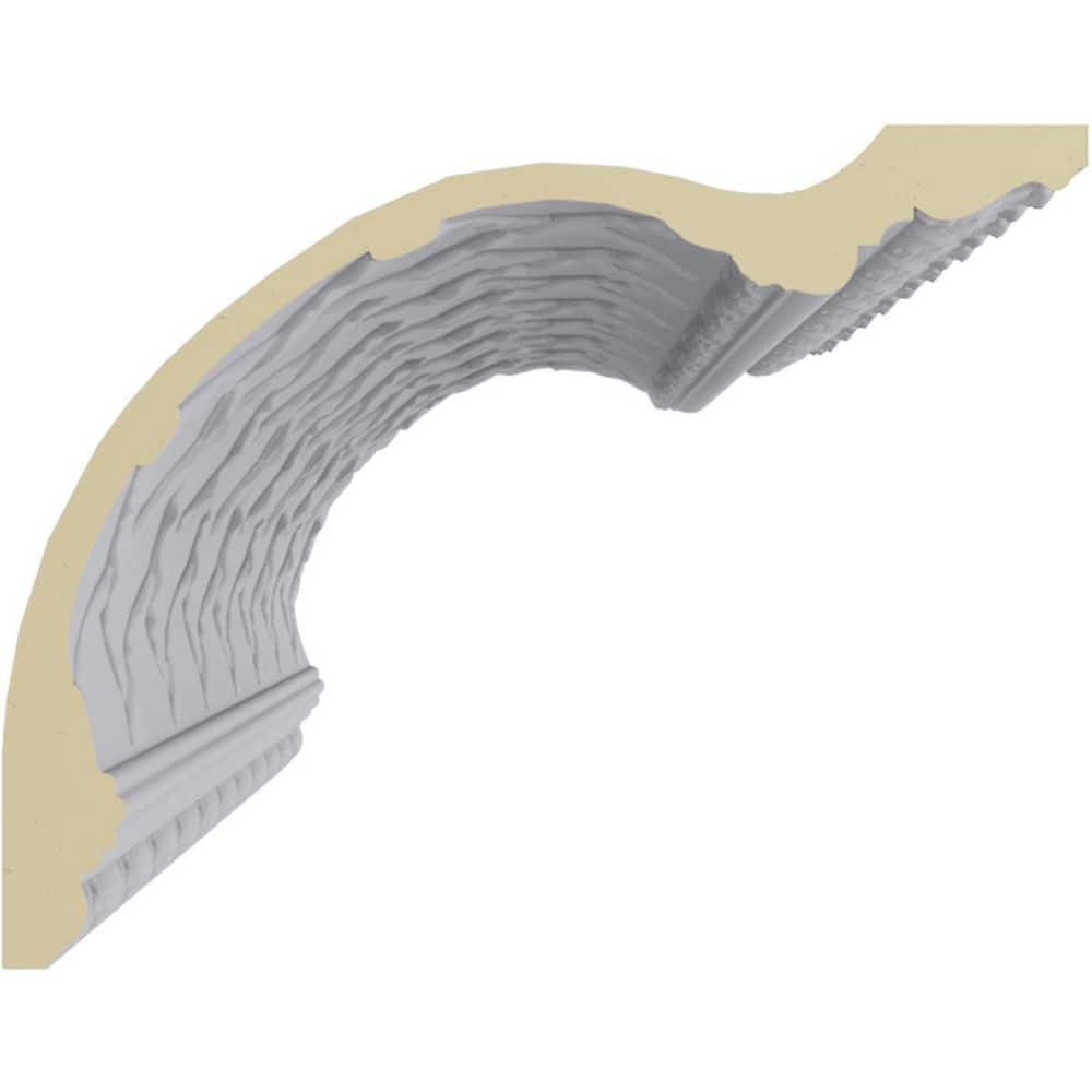 Ekena Millwork 15-3/8 in. x 12 in. x 94-1/2 in. Polyurethane Brightton Crown Moulding (3)