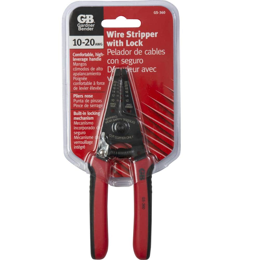 Gardner Bender 10-20 AWG Solid or Stranded Wire Stripper with Lock (2)
