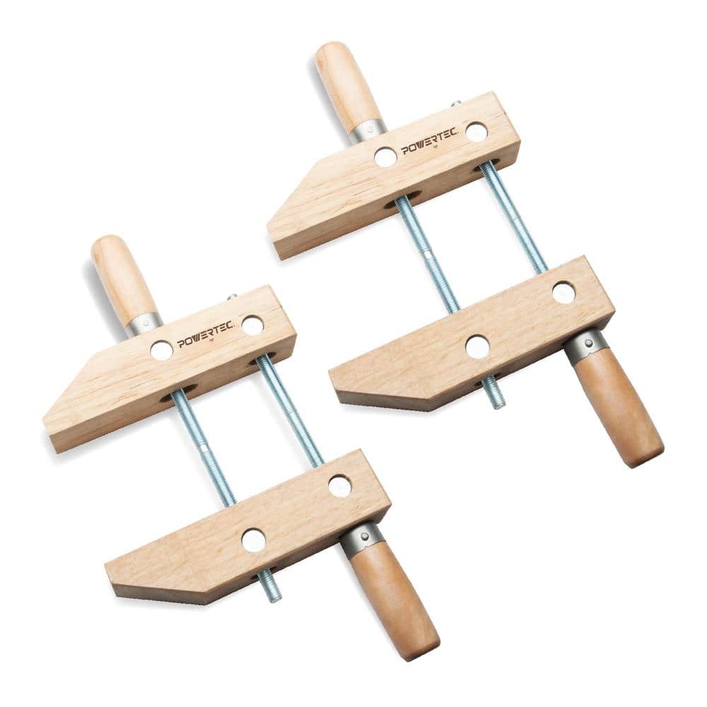 ‎POWERTEC 12 in. Wooden Handscrew Clamp, Hand Screw Clamps for Woodworking (2-Pack) (1)