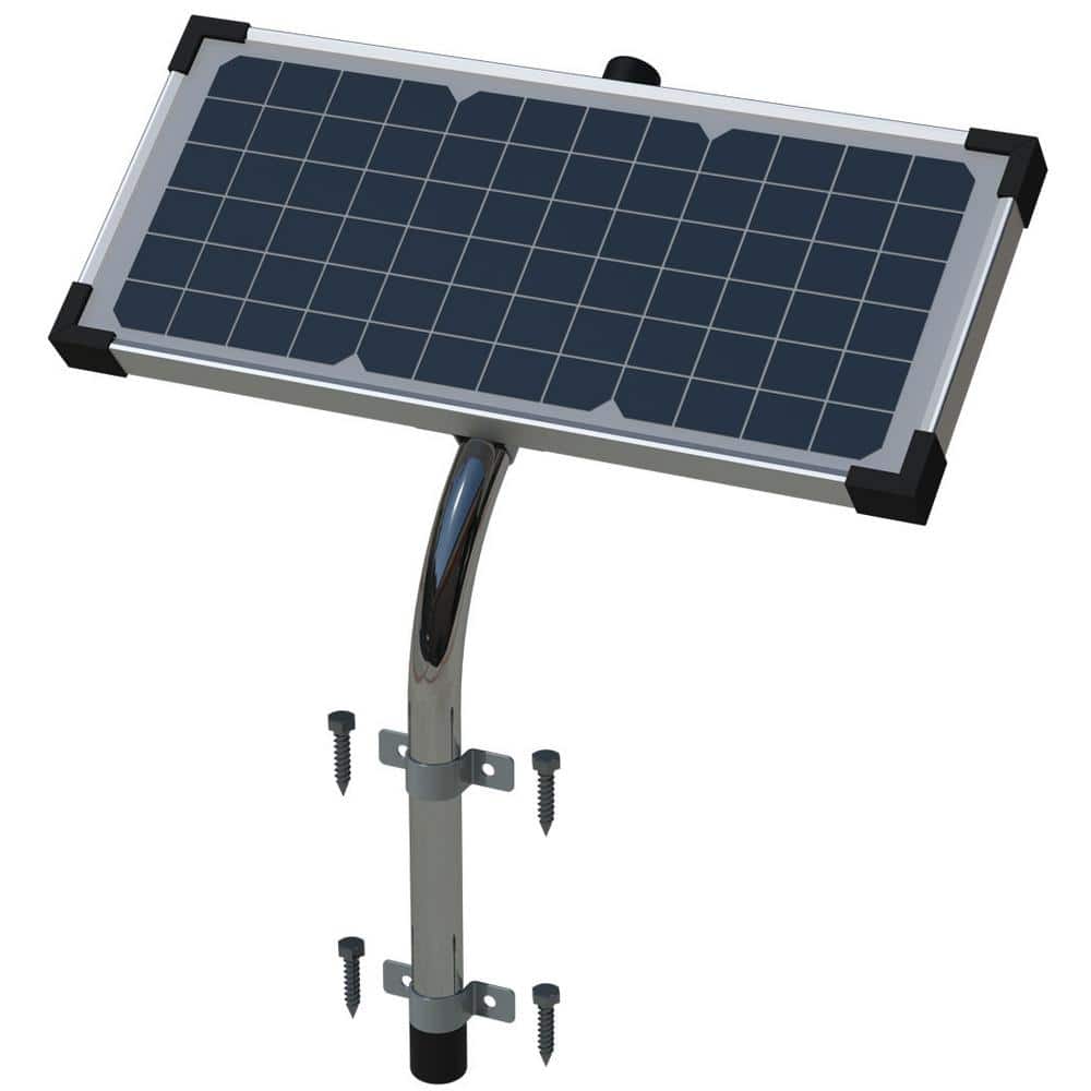 GHOST CONTROLS 10-Watt Premium Monocrystalline Solar Panel Kit for Automatic Gate Openers