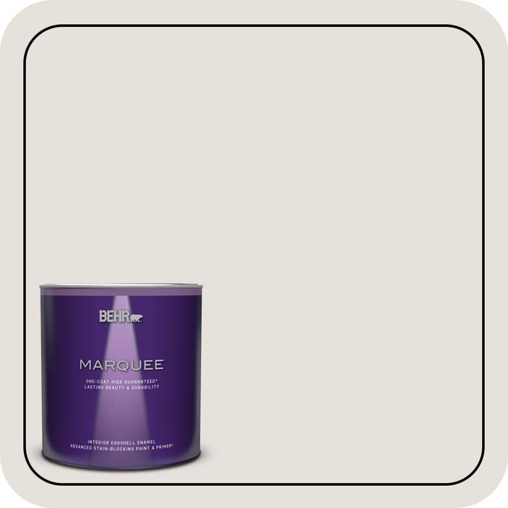 BEHR MARQUEE 1 qt. #PPU18-08 Painters White Eggshell Enamel Interior Paint & Primer
