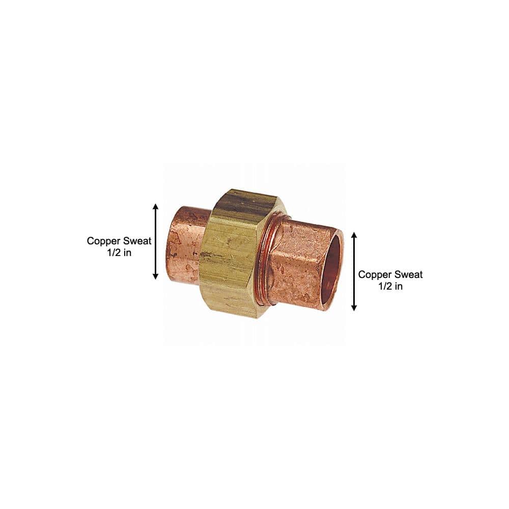 Everbilt 1/2 in. Copper Pressure Cup x Cup Union Fitting (3)